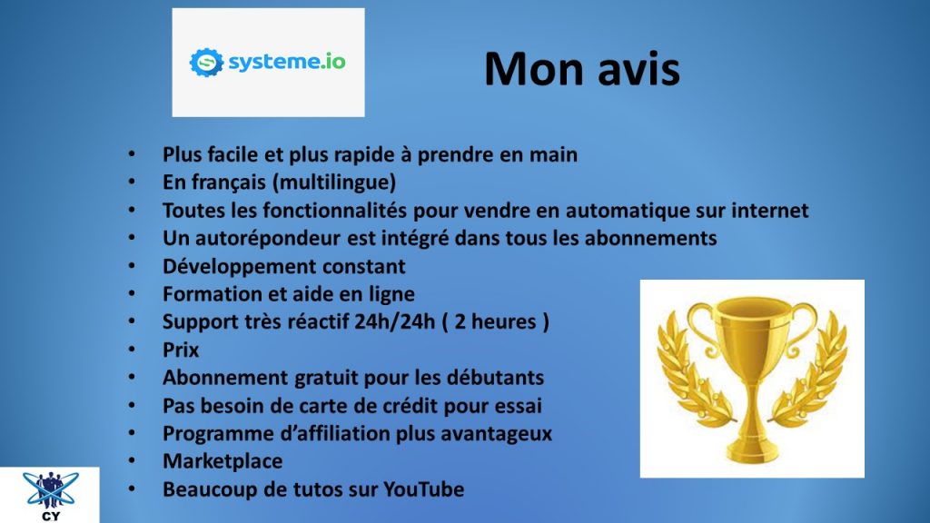 Mon choix entre systeme io et clickfunnel